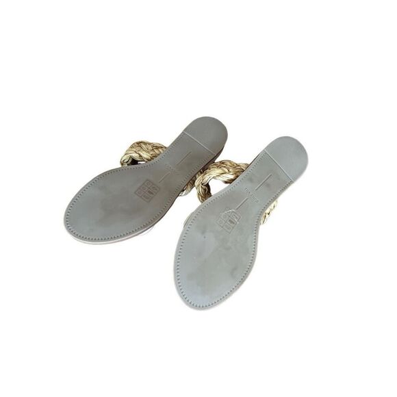 Dolce Vita Womens Natural Raffia Braid Slip On Slide Flat Sandal Size 7.5 - Picture 3 of 6